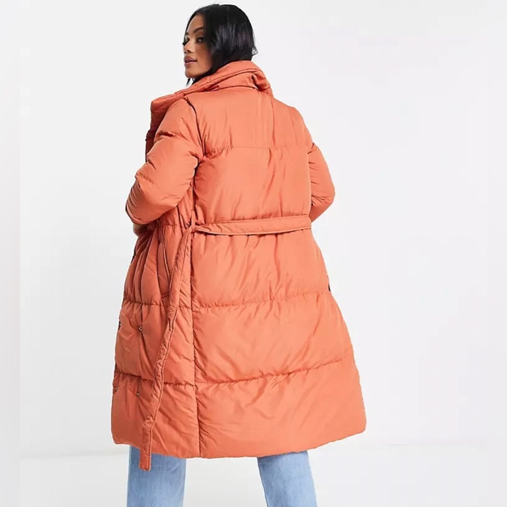 NWT • ASOS Threadbare • NEW Longline Puffer Coat Belt Maxi Coat - Picture 8 of 16